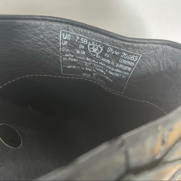 Ariat 7.5B Black Leather Wedge Mules Braided Strap - Picture 12 of 13